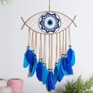 Evil eye dream catcher beige